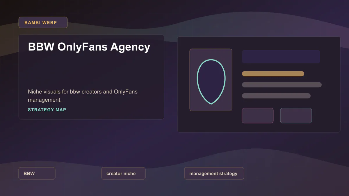 BBW OnlyFans Agency - Strategy map Generated WebP visual for BBW OnlyFans Agency showing strategy map context for BBW, creator niche, management strategy.