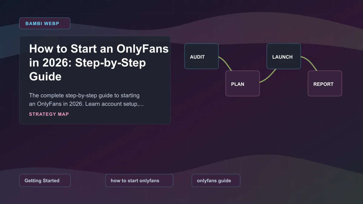 How to Start an OnlyFans in 2026: Step-by-Step Guide featured image How to Start an OnlyFans in 2026: Step-by-Step Guide featured WebP image by Bambi Agency
