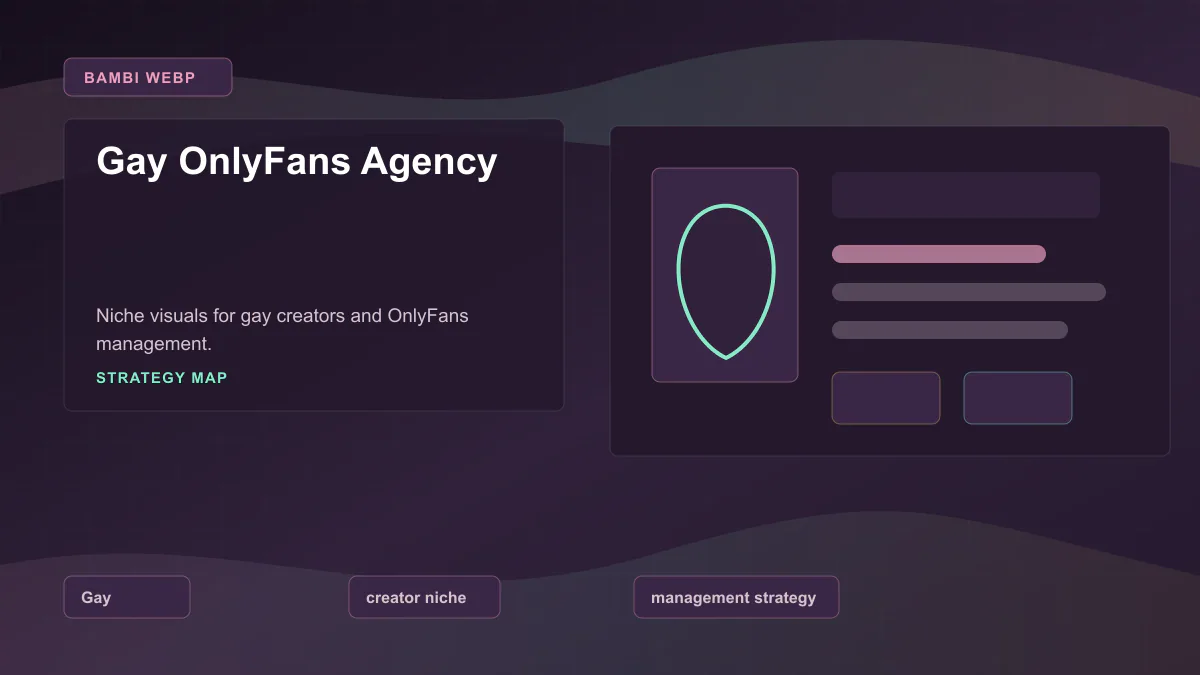Gay OnlyFans Agency - Strategy map Generated WebP visual for Gay OnlyFans Agency showing strategy map context for Gay, creator niche, management strategy.